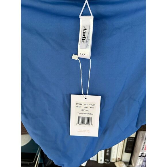 🐿️ NWT Andie Swim The Hipster Bikini Bottoms In HRZ Blue Size XXXL - Picture 6 of 7
